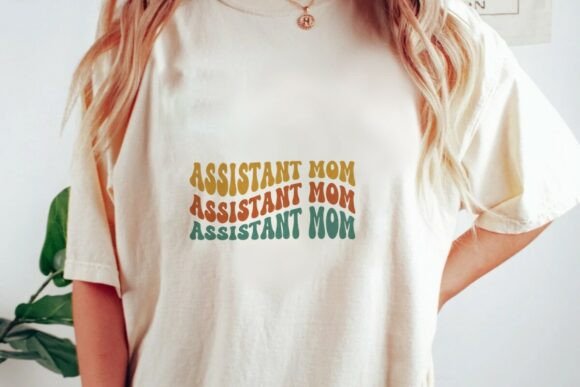 Download Assistant Mom Retro Wavy Design Png - Retro wavy design Collection